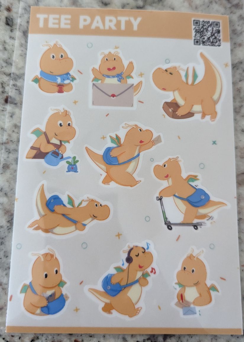 Cute Dragonite stickers.